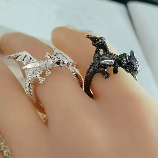 Adjustable Toothless & Light Fury Ring